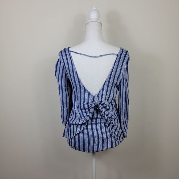Anthro Drew Striped Blouse. Blue S#012 - Picture 2 of 15